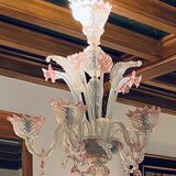 Pink Murano chandelier