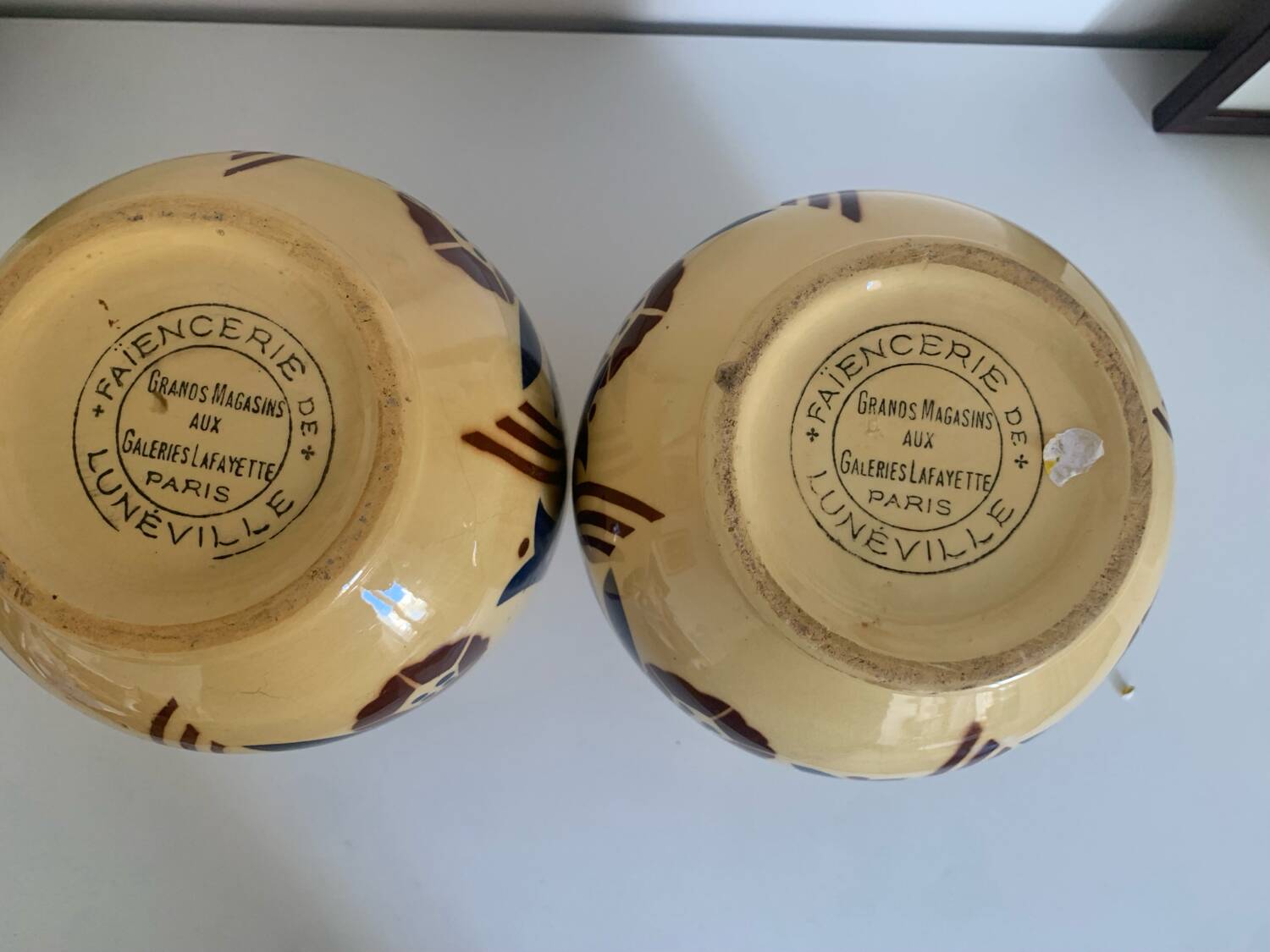 Pair of Art Deco vases from Luneville