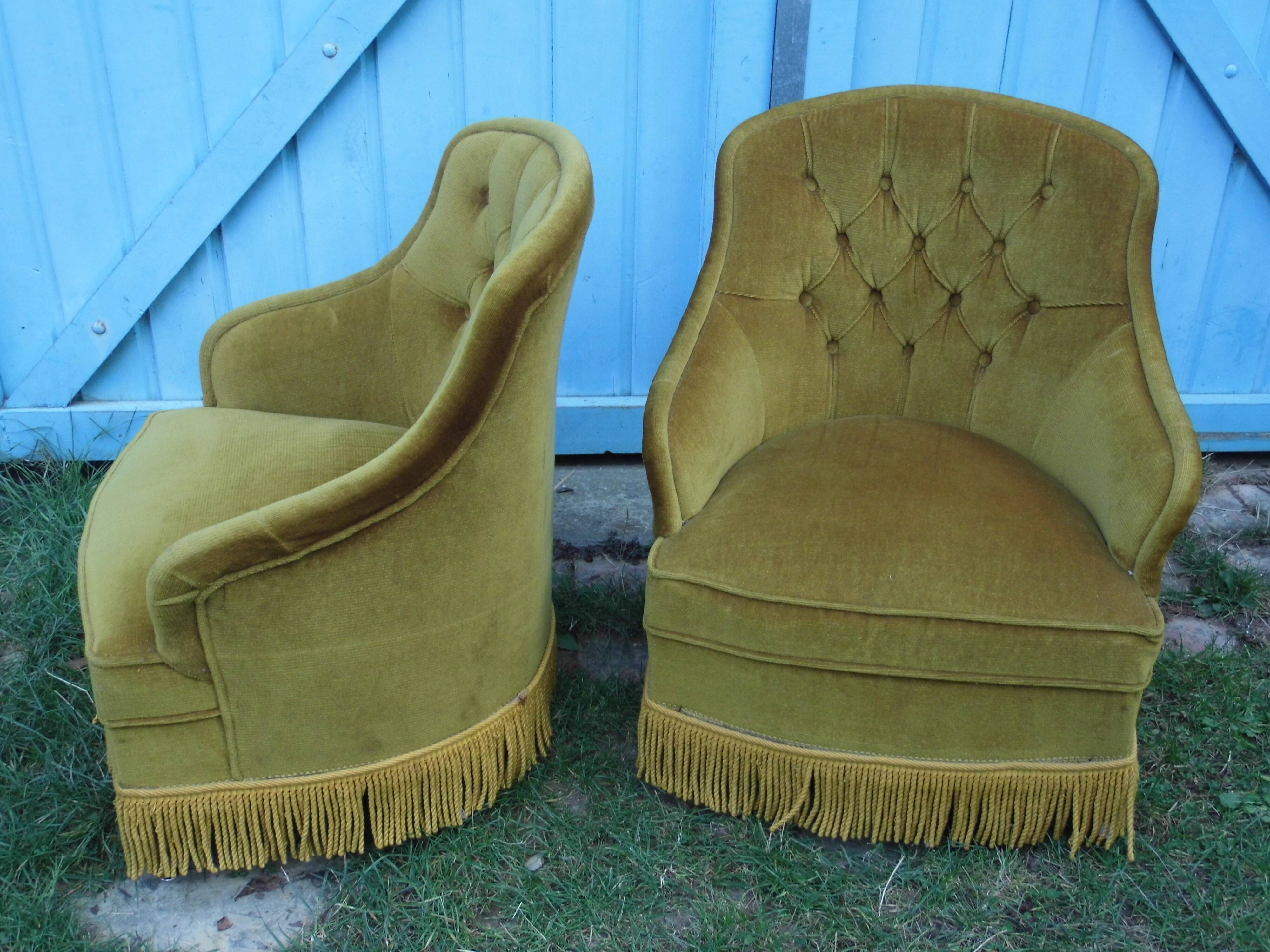 Pair of armchairs toad padded