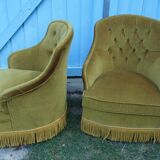 Pair of armchairs toad padded