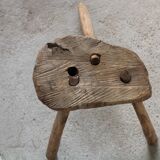 brutalist tripod stool