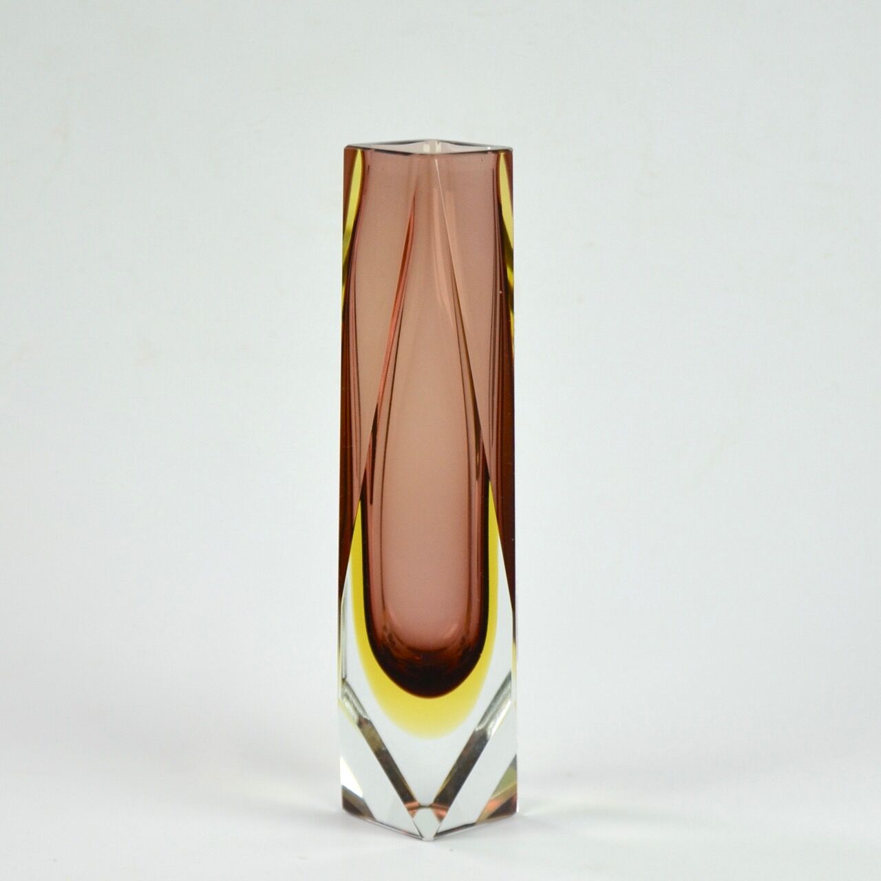 Vase Murano sommerso faceted 1960s