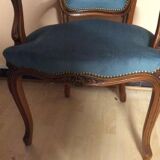 Velvet bedroom armchair