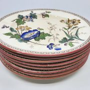 Victorian plate set by Brownfield & Sons model "Texas" England 1880