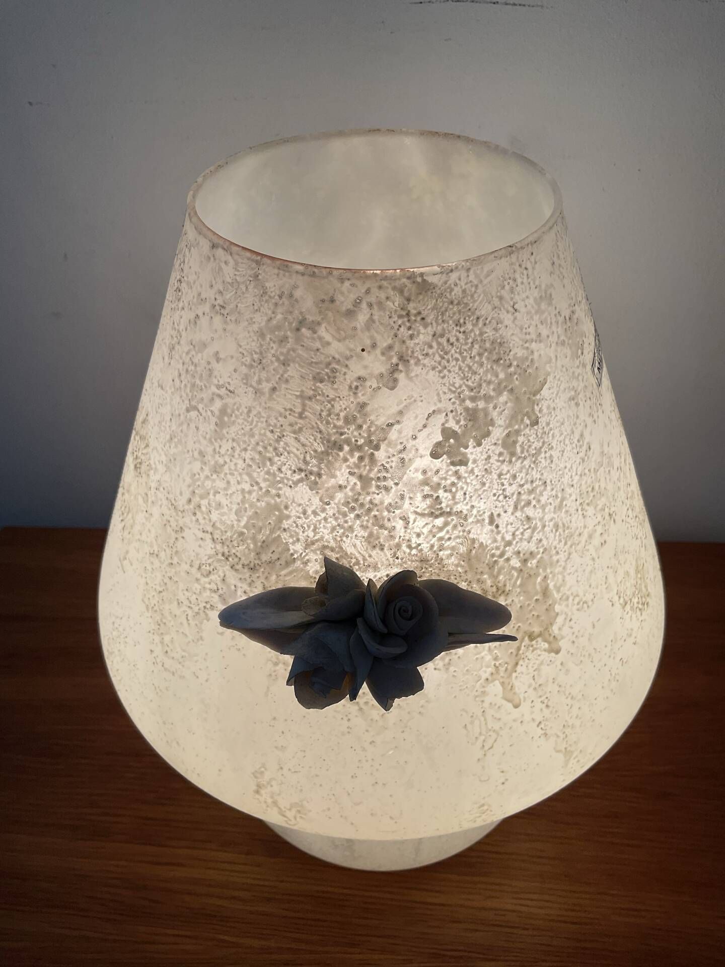 Mushroom lamp in Murano glass, made in the 60s-70s.