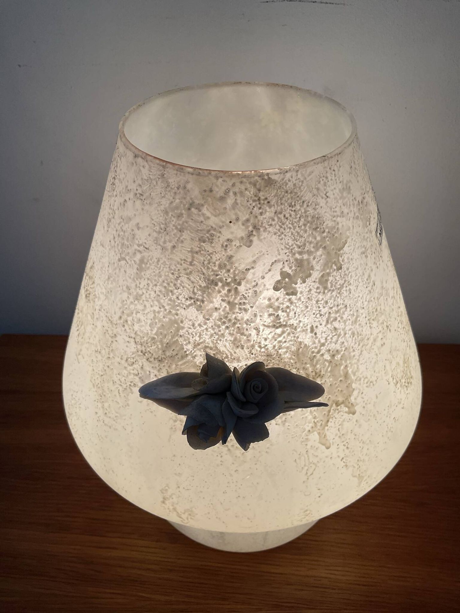 Mushroom lamp in Murano glass, made in the 60s-70s.