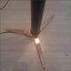 Tripod floor lamp – 1950s – wood and brass.