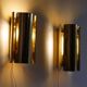 Pair of brass wall lights from Falkenberg 1970