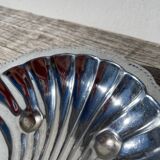 Silver metal shell butter dish