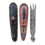 3 wooden masks from Africa