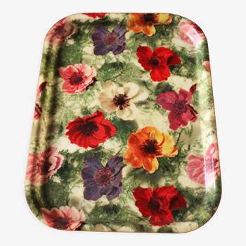 Vintage flower rectangle tray