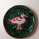 Decorative ceramic plate with duck decoration