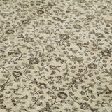 Tapis beige oriental ancien fait à la main 207 cm x 310 cm