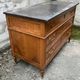Louis XVI style chest of drawers in walnut, marble top