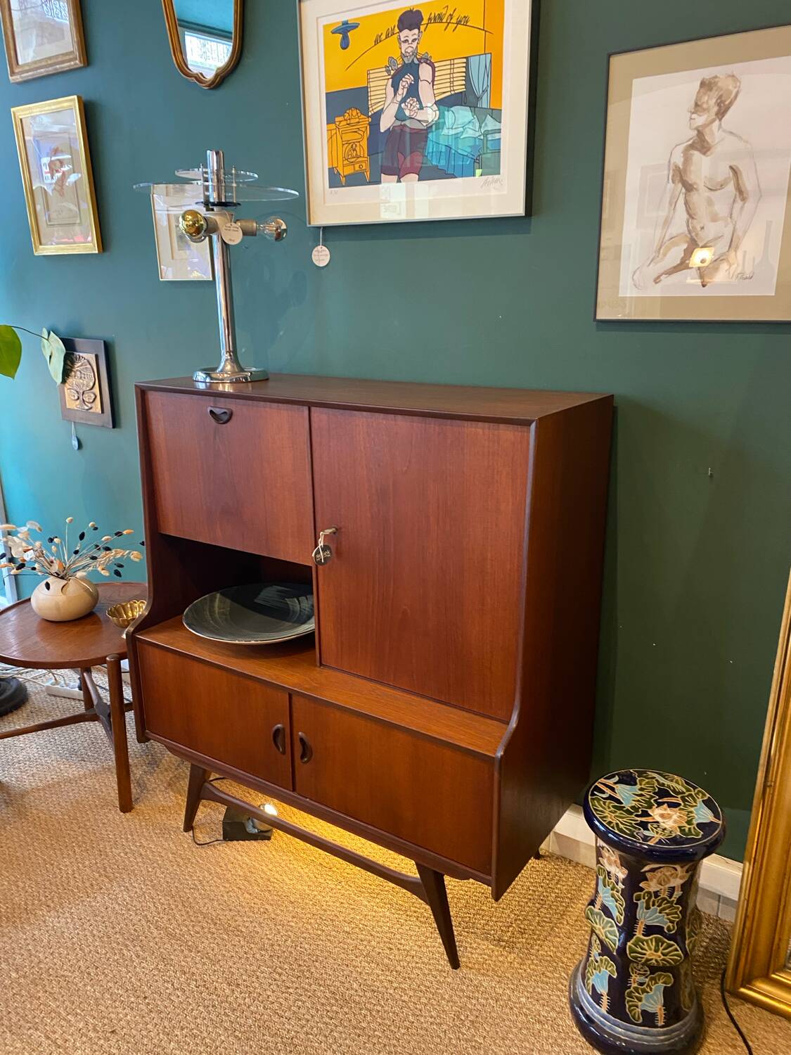 Teak bar 1960 Louis Van Teeffelen