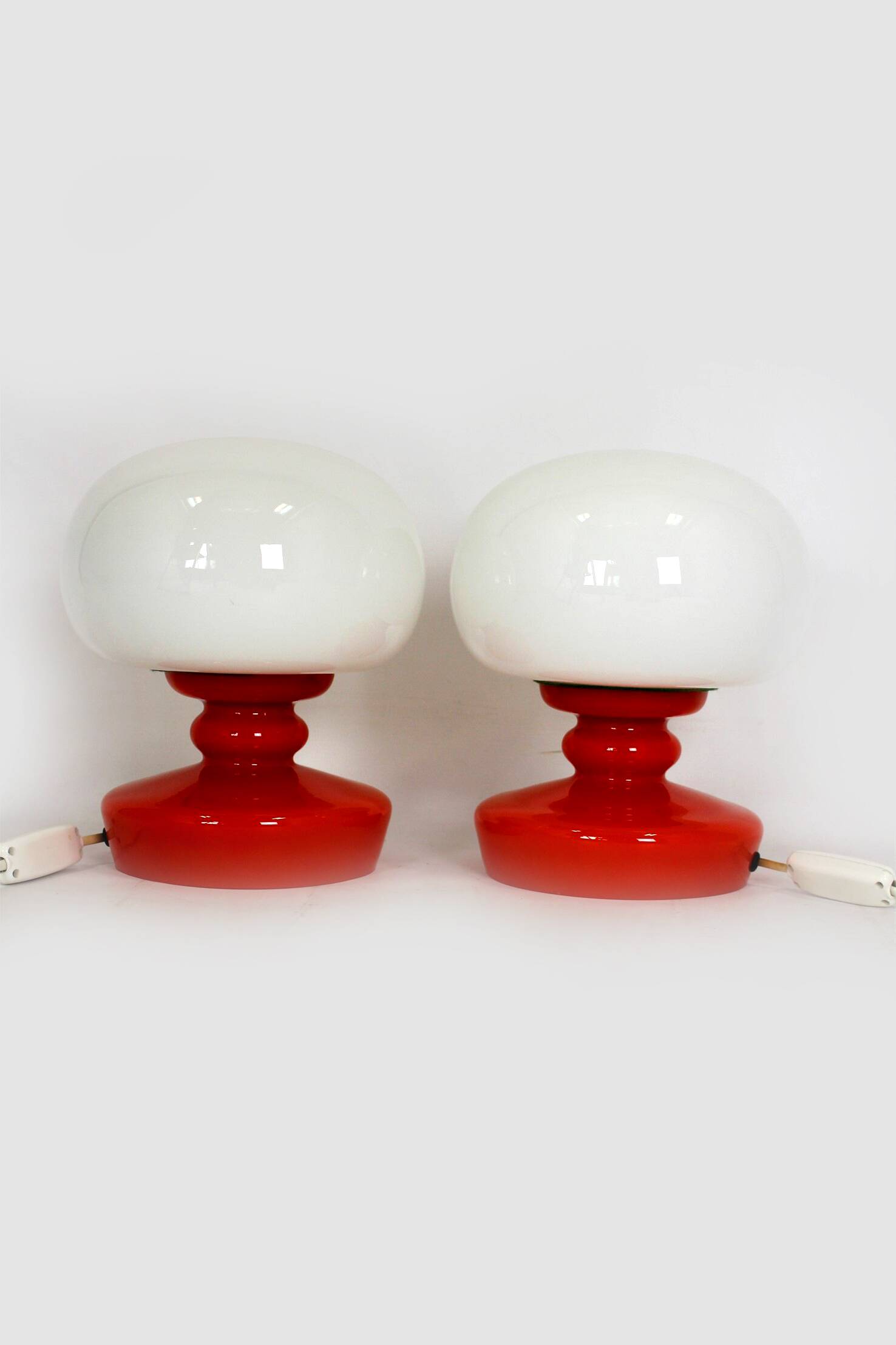 Glass Table Lamps by Stepan Tabery for Osvetlovaci Sklo, 1970s,