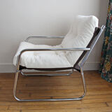 Restored vintage chair in corduroy