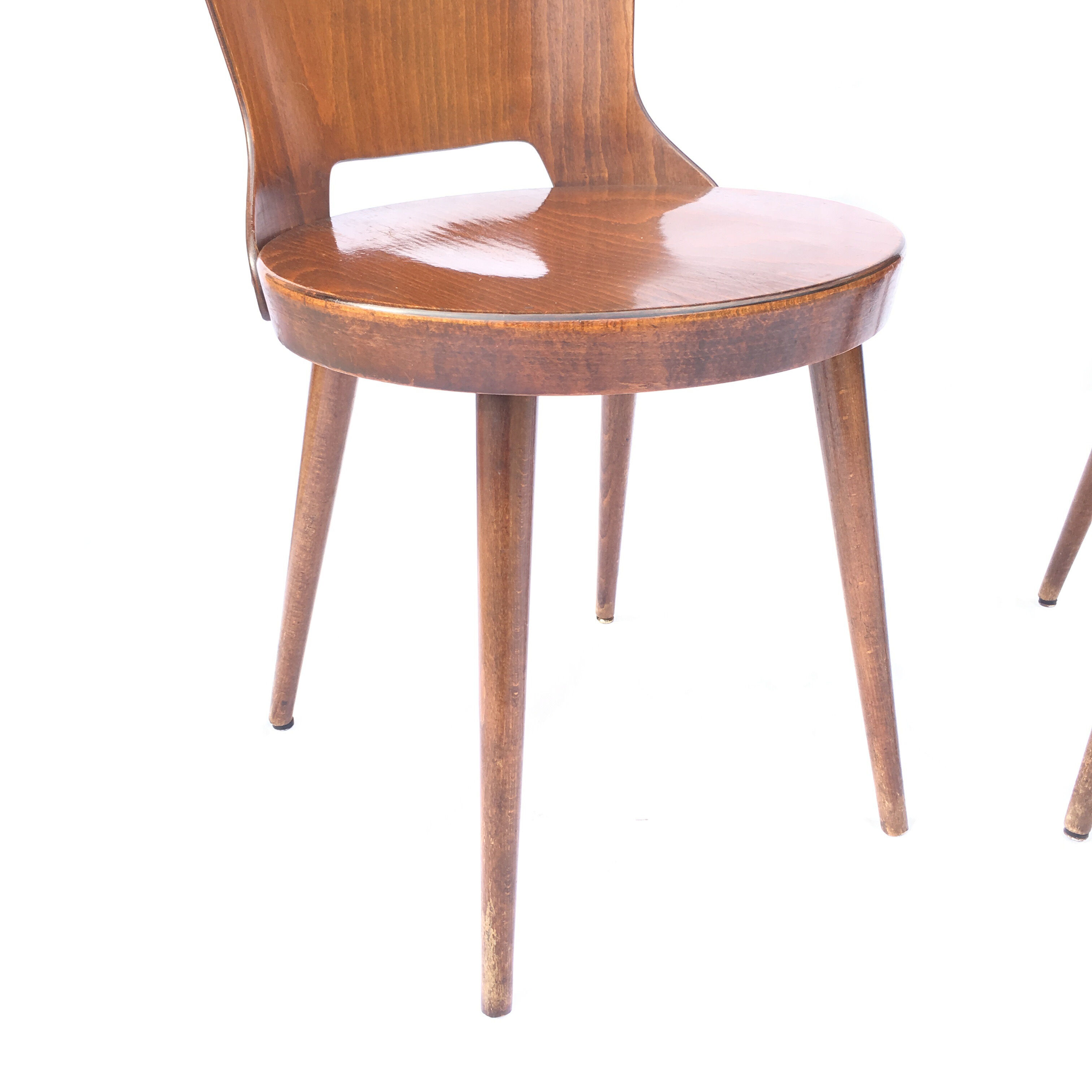 Pair of baumann chairs dove model