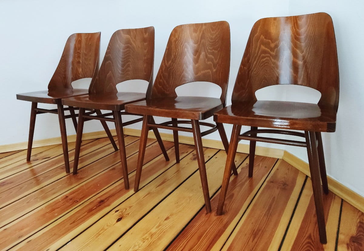 Set of Four Chairs by O. Haerdtl for TON, Czechoslovakia, 1960s
