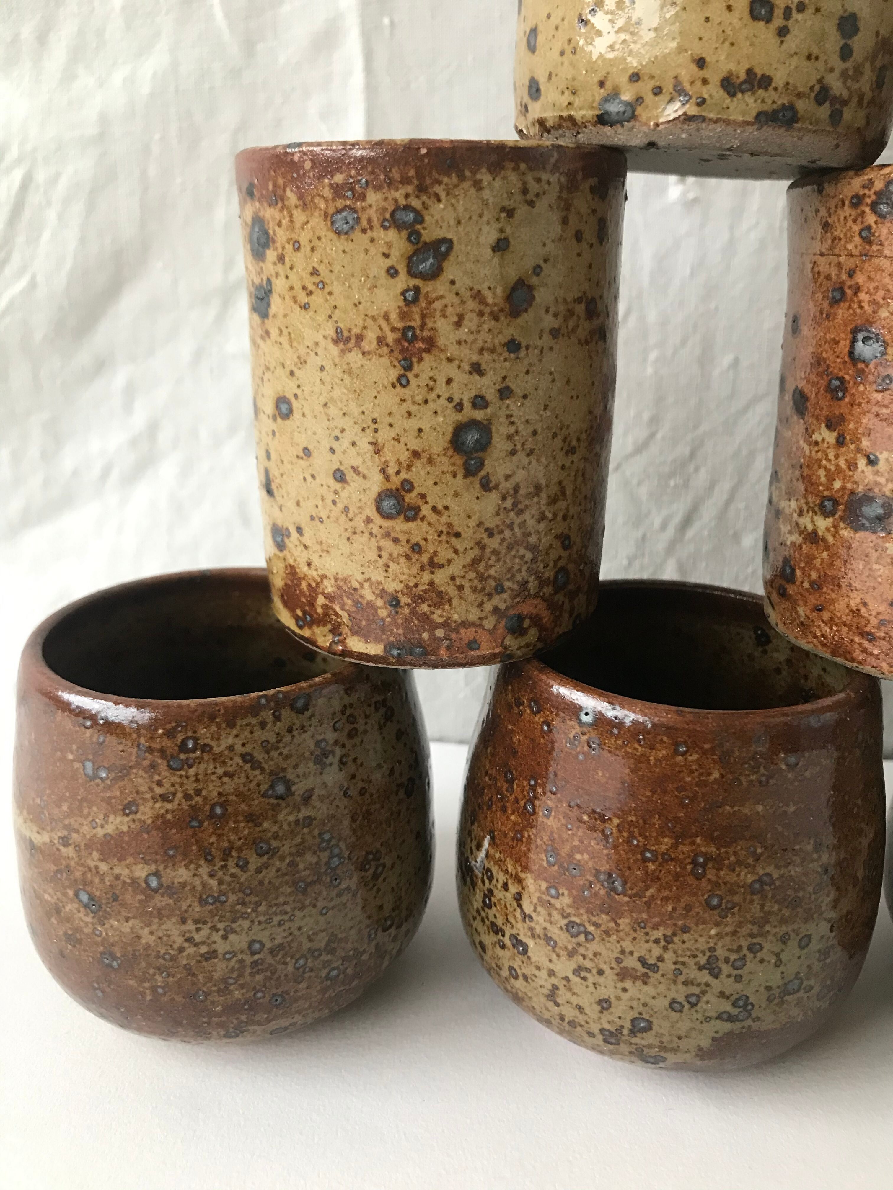 10 cups vintage sandstone