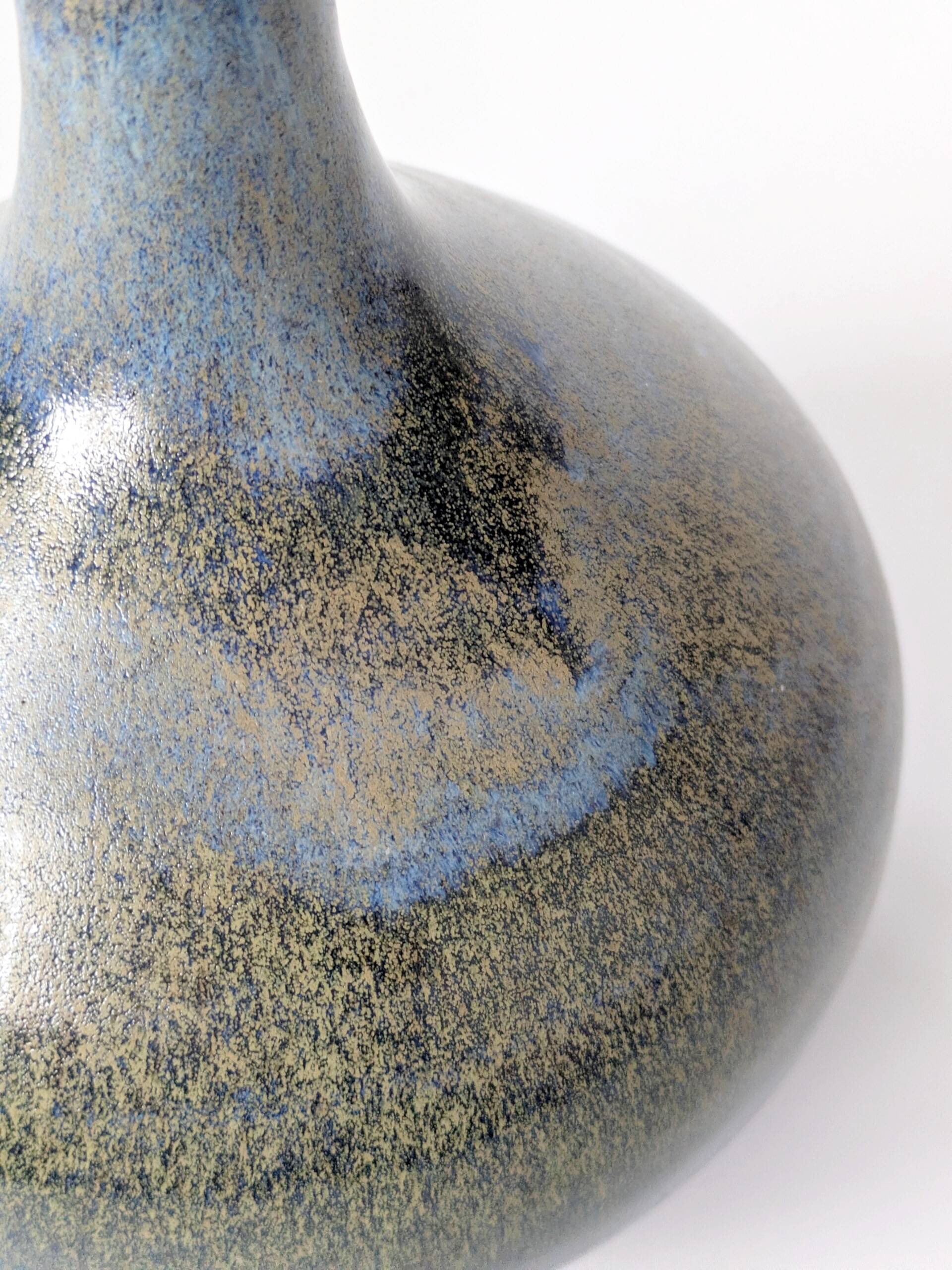 Vintage ceramic vase, balloon shape, Scandinavian style.