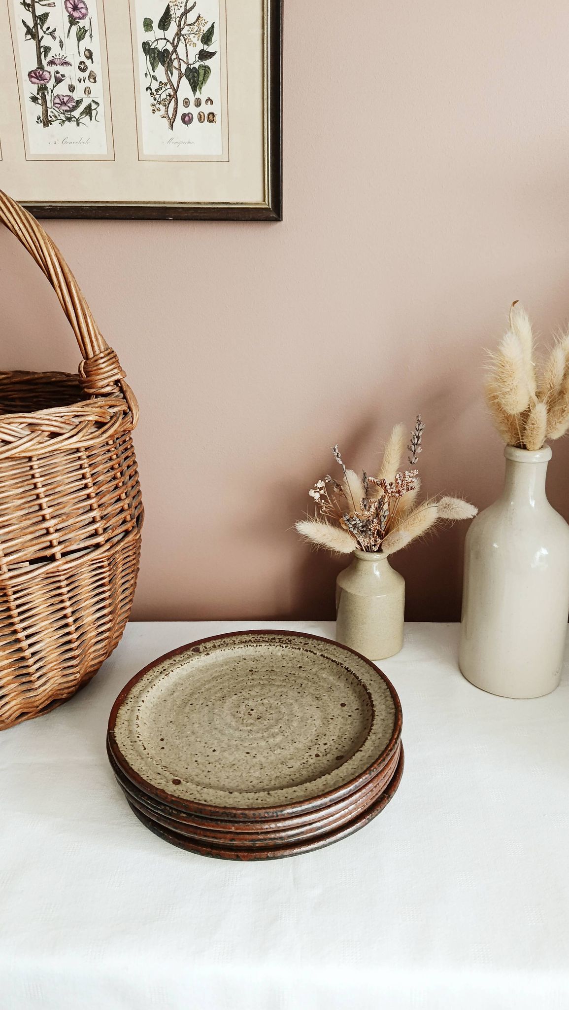 Set of 5 dessert plates by Jean Tessier, Le Cep, in pyrite stoneware.