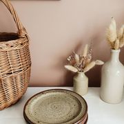 Set of 5 dessert plates by Jean Tessier, Le Cep, in pyrite stoneware.