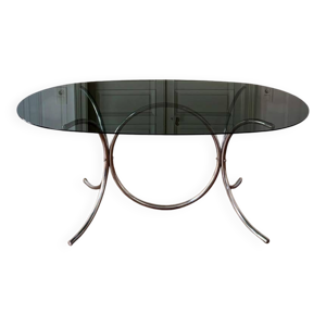table verre fumé /chrome