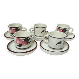 5 art deco cups Salins