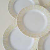 Five dessert plates from the 50s