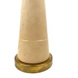 Conic parchment and brass table lamp, France 1960