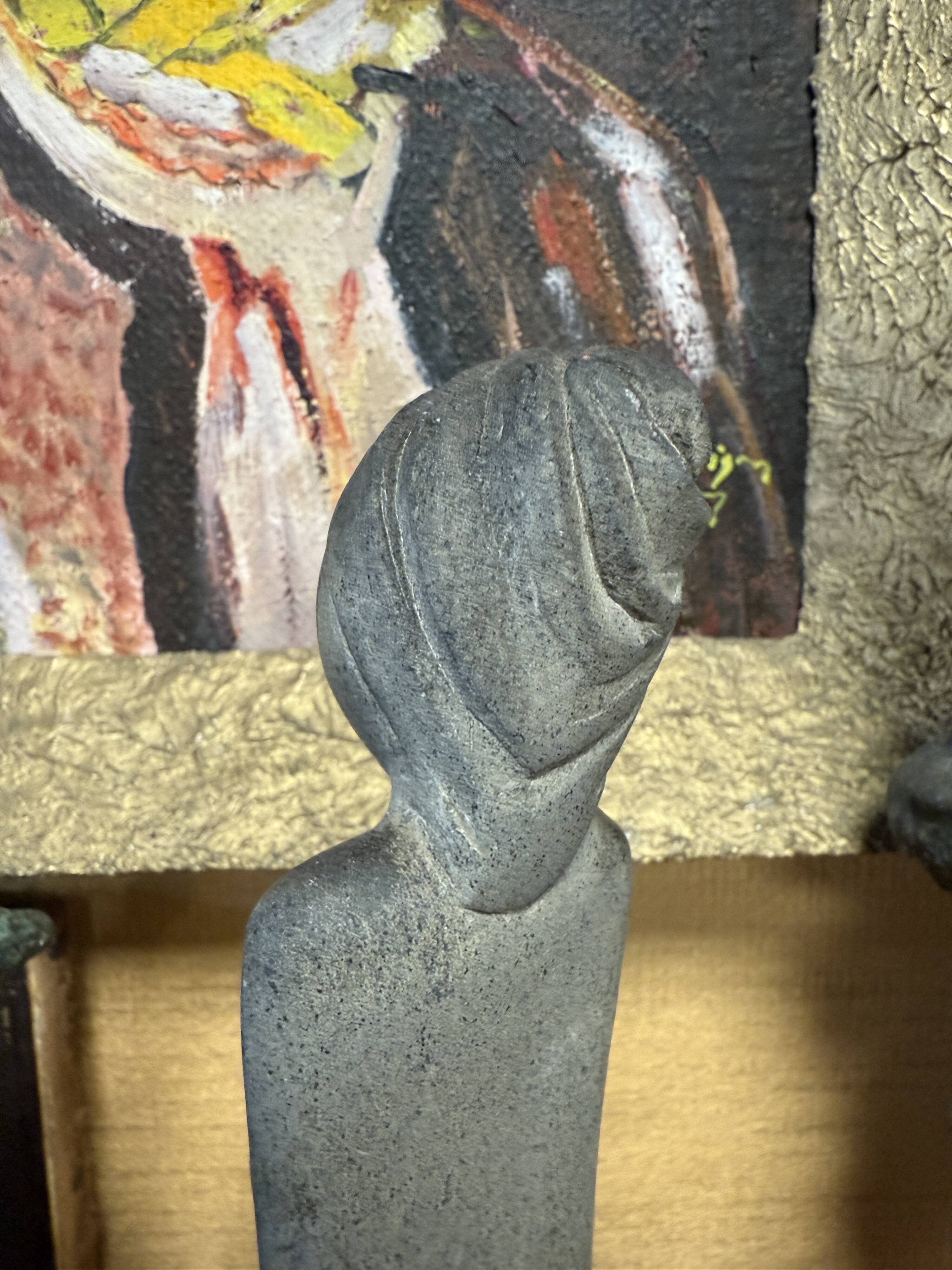 Natural stone sculpture "Female Silhouette"