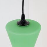Lampe suspendue en verre vert