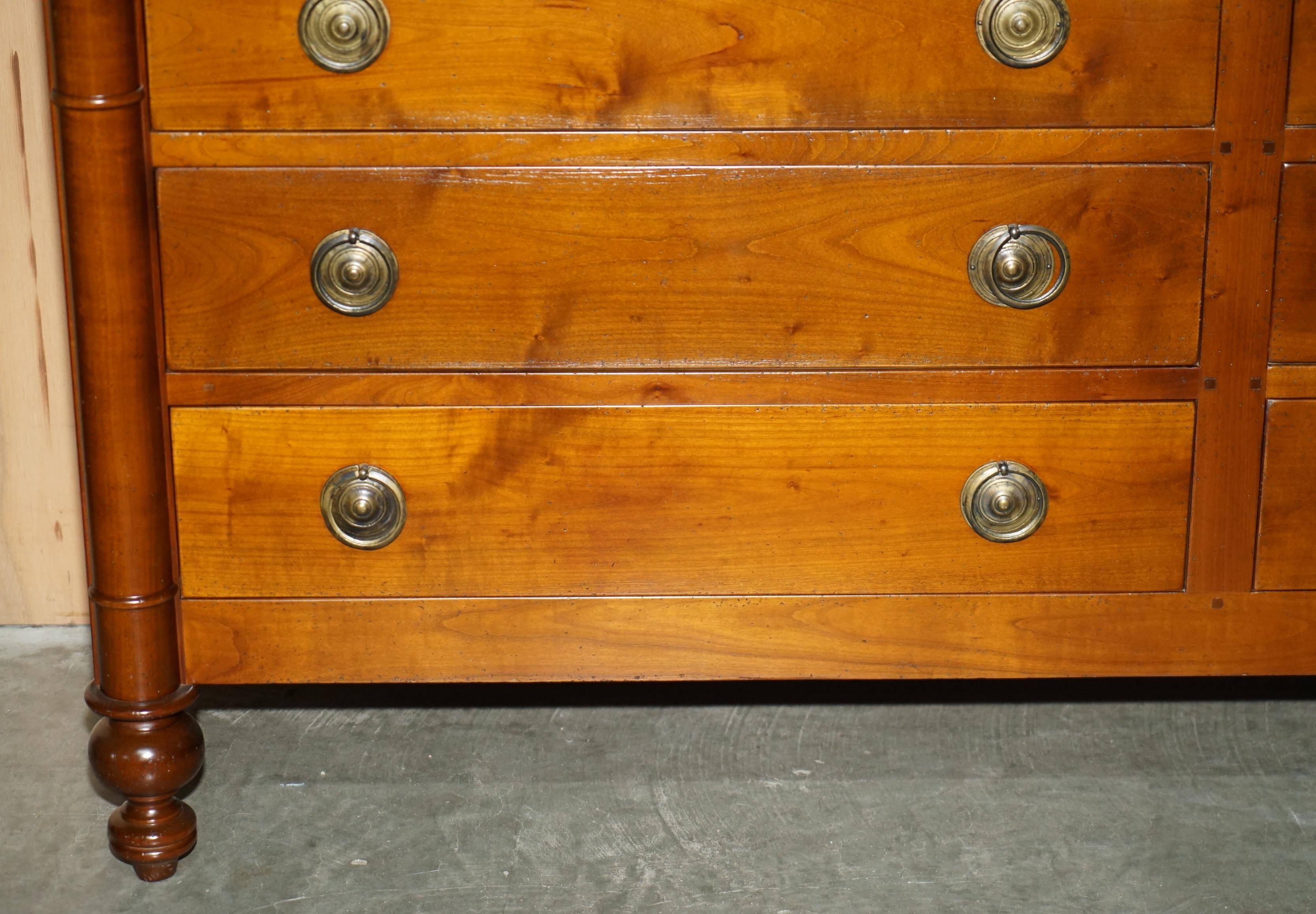 Vintage low cabinet from Grange made of cherry wood.