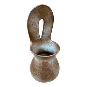 Ancien pot suspension murale dehoux j.m. grès beige luc en diois