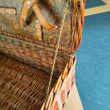 Coracle vintage wicker picnic basket