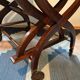 Teak service trolley with nesting table, mid-century modernism.