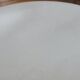 Large round mirror tray, Scandinavian, in blond wood, 60 70