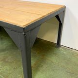 Table basse industrielle noire, années 1970