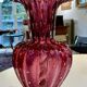 Murano glass vase, tinted and bubbled.