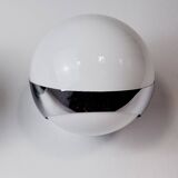 SPACE-AGE WALL LIGHT BY MARCA SL, WHITE OPALINE, SPAIN,