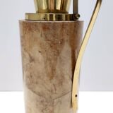 Turned Beech and Parchment Thermos / Jug by Aldo Tura for Macabo, Italy