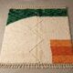 Handmade traditional Beni Ourain Berber rug with colourful patterns, 2/3 m.