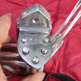 Aluminum wall coat rack with 5 double adjustable hooks