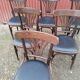 Set of 6 vintage black leatherette bistro chairs