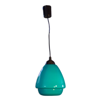 Pendant lamp 1970 blue opaline