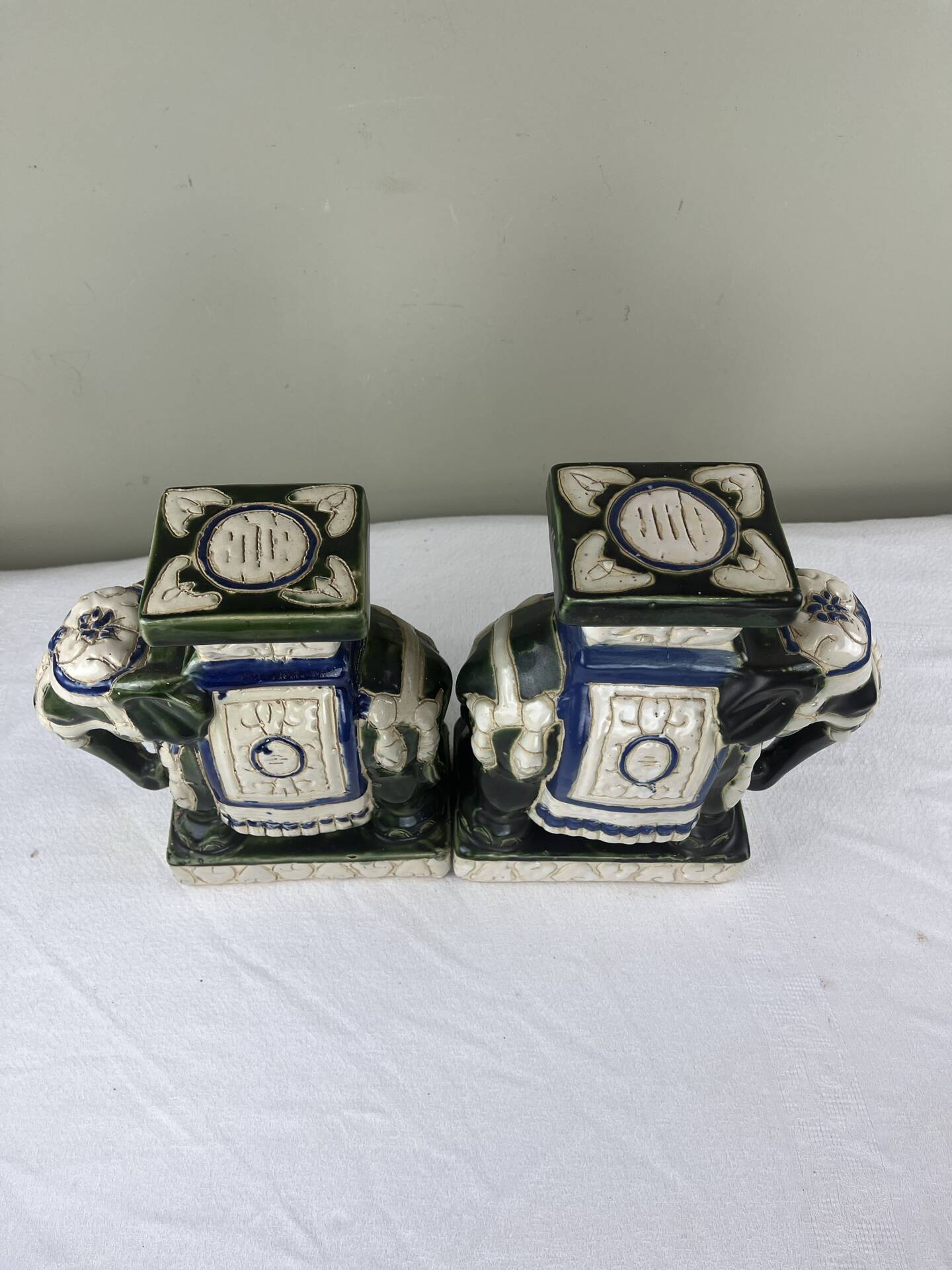 Pair of vintage ceramic bookends