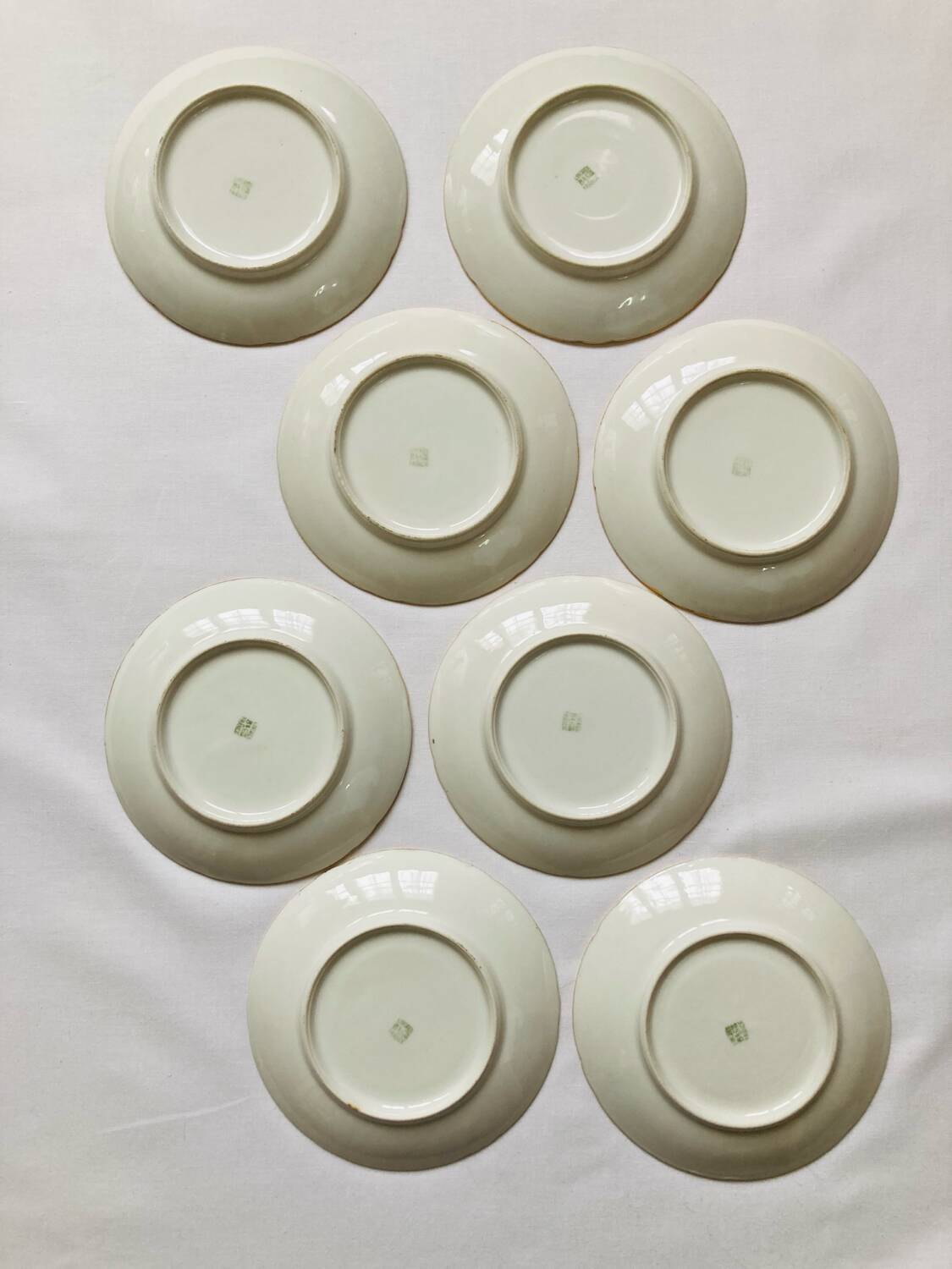 8 Balleroy & Cie Cherry Pattern Tea Cups and Saucers