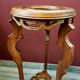 Antique stool in beech and marble