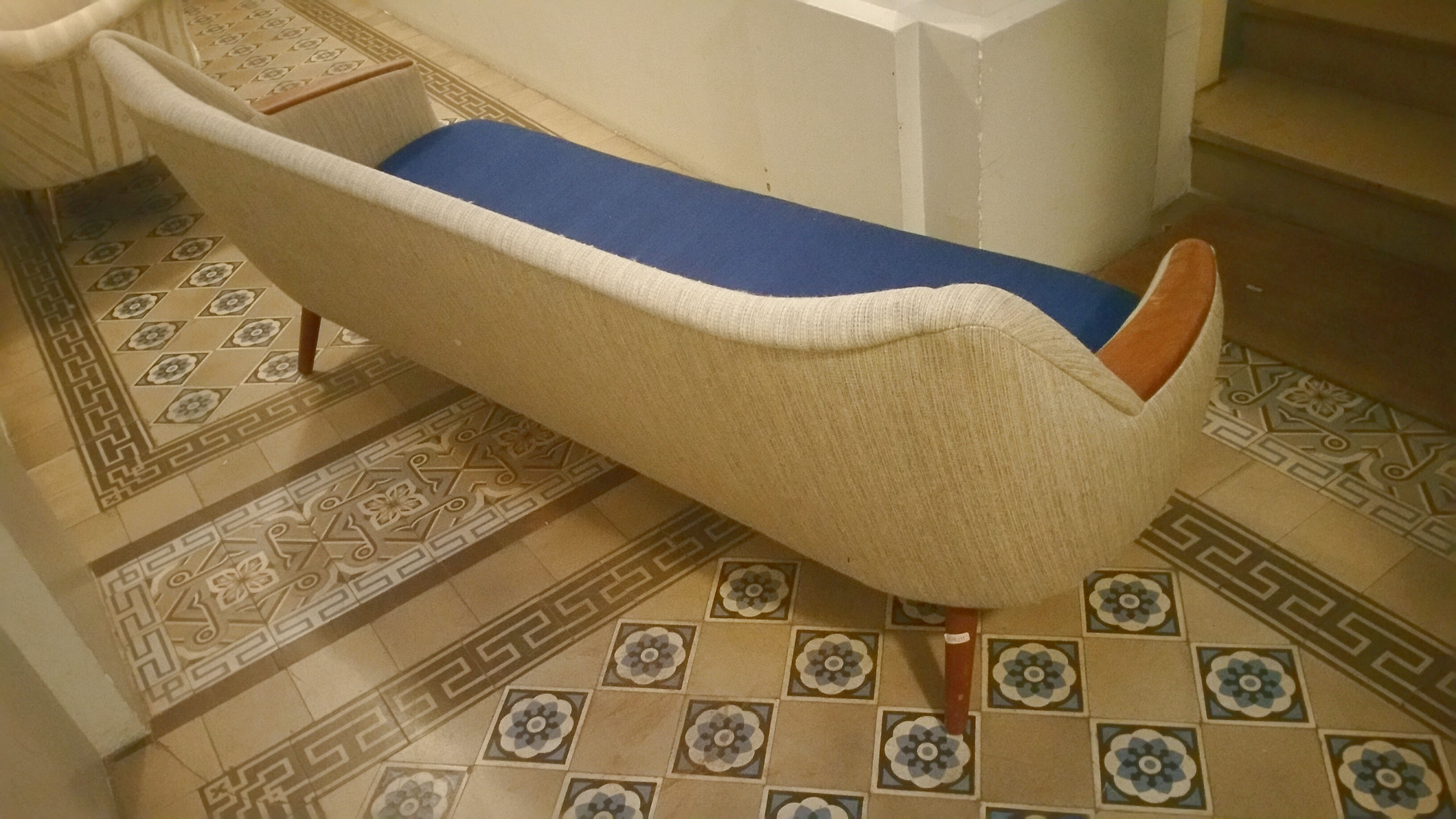 Rotex egg, 50s 60s danish sofa couch sculptural bi color